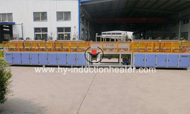 Long bar induction hardening and tempering line