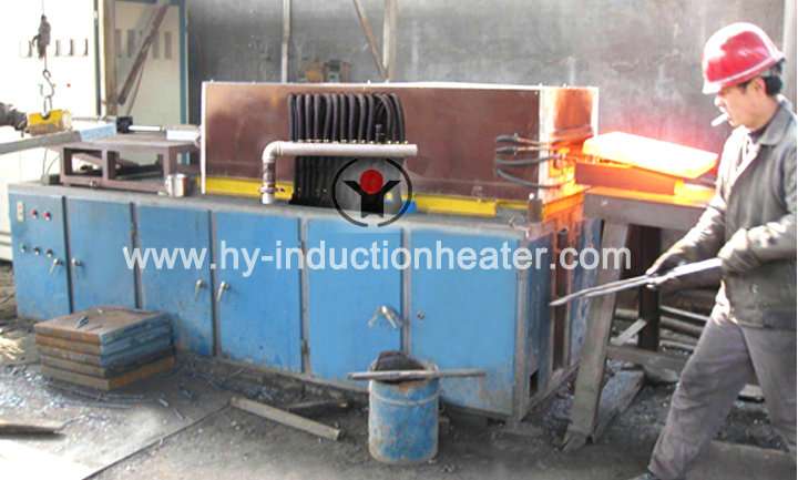 Steel slab induction heating system