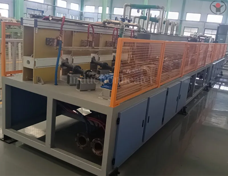 Steel bar induction hardening and tempering machine