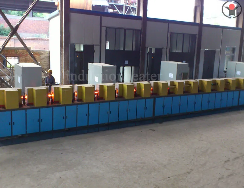 Threaded steel bar heating machine