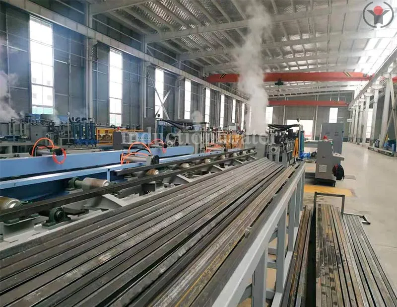 Square steel pipe hardening and tempering machine
