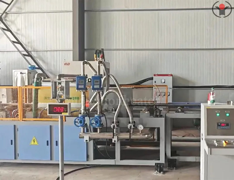 Steel bar induction hardening and tempering machine