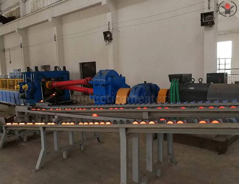 Steel bar hot rolling heating equipment for steel balls