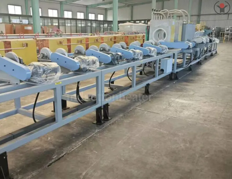 Induction quenching line for square tube