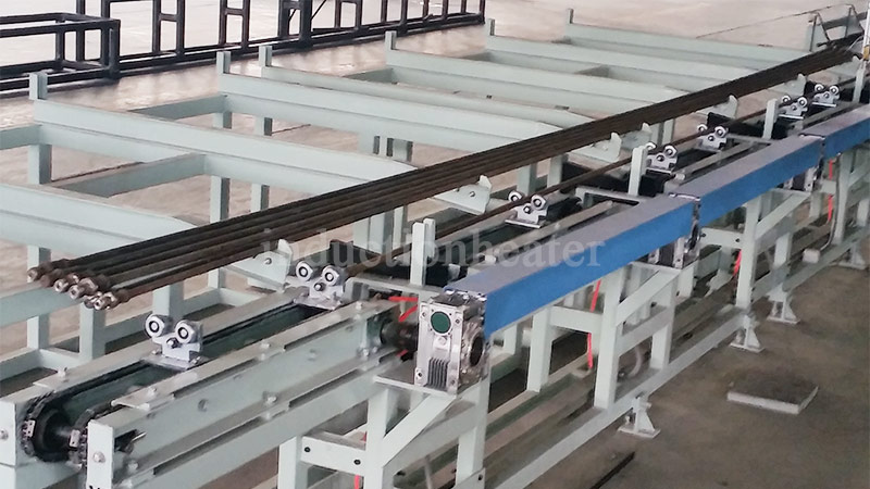 Sucker rod induction hardening and tempering furnace