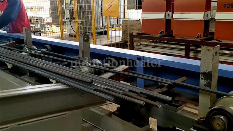 Deformed bar induction hardening and tempering furnace