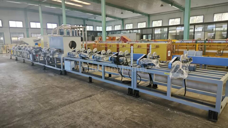 Square tube quenching treatment line