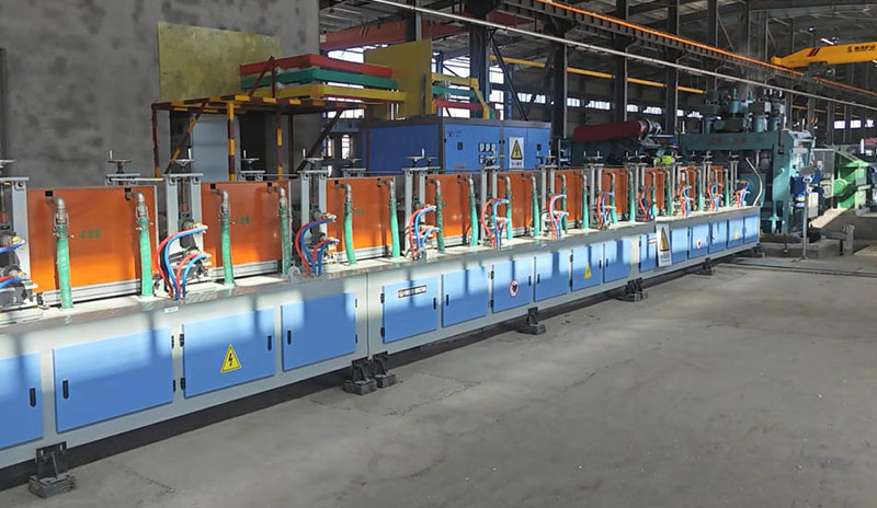 induction hot rolling equipment for steel ball