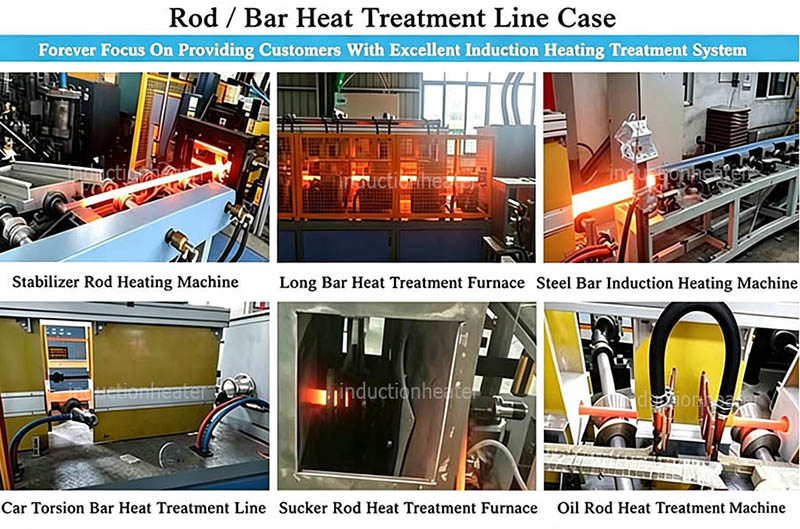 steel bar induction quenching and tempering production line
