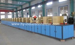 Rebar induction heat treatment furnace
