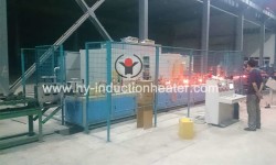 Steel strip induction heating furnace