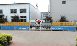 Sucker rod hardening and tempering line