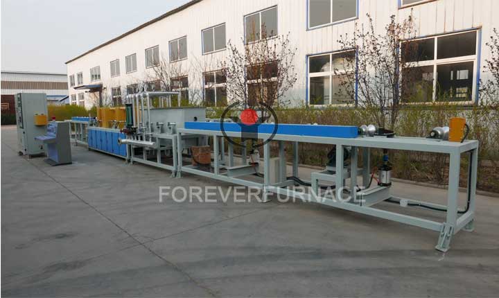 Grinding rod heat treatment production line