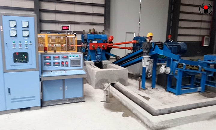 High efficiency steel ball hot rolling production line