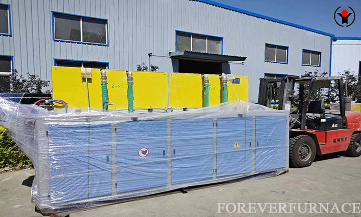 Bar induction heating forging furnace send to Indonesia