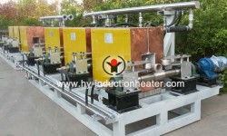 Inline induction billet heater