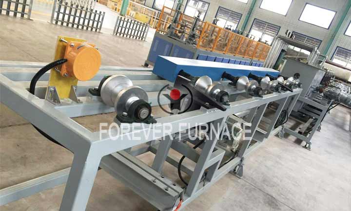 High efficiency long bar induction hardening and tempering machine