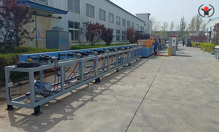 Oil drill pipeline induction heat treatment furnace
