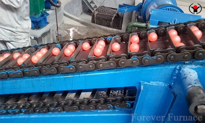 Forging steel ball induction production line