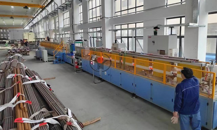 Long steel bar hardening & tempering production line