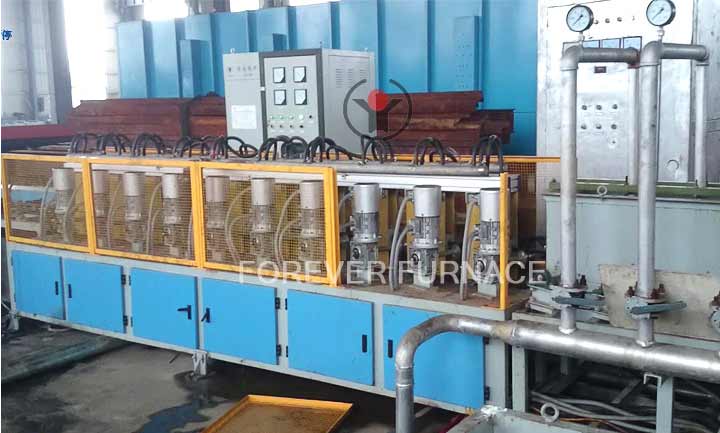 Energy saving threaded steel bar hardening and tempering equipment